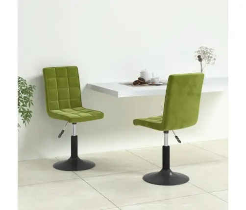 Grozāmi Virtuves Krēsli, 2 Gab., Gaiši Zaļš Samts Vidaxl