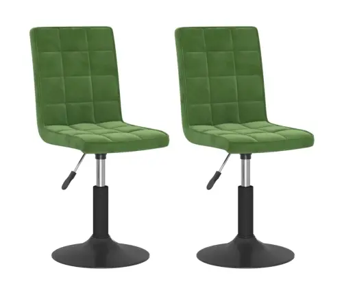 Grozāmi Virtuves Krēsli, 2 Gab., Tumši Zaļš Samts Vidaxl