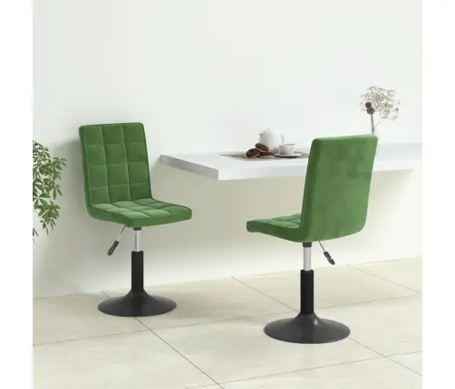 Grozāmi Virtuves Krēsli, 2 Gab., Tumši Zaļš Samts Vidaxl