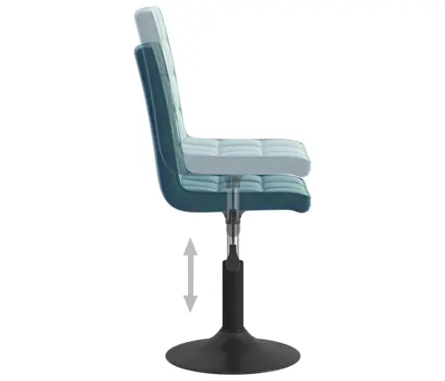 Grozāmi Virtuves Krēsli, 2 Gab., Zils Samts Vidaxl