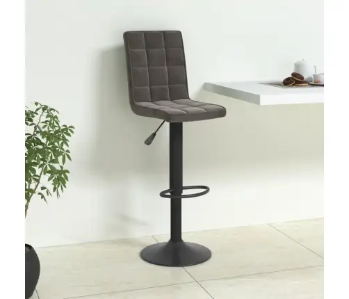 Bāra Krēsls, Tumši Pelēks Samts Vidaxl