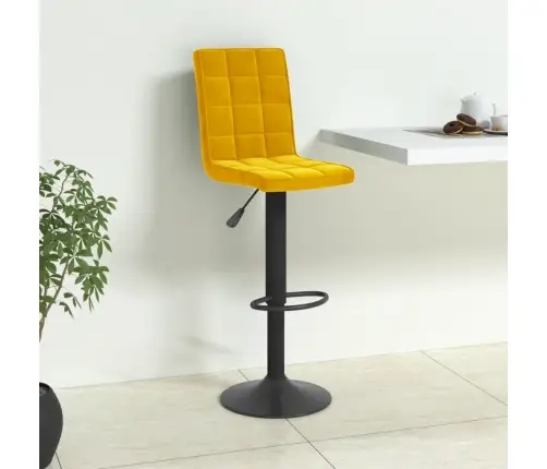 Bāra Krēsls, Sinepju Dzeltens Samts Vidaxl