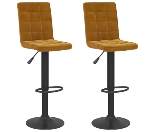 Bāra Krēsli, 2 Gab., Brūns Samts Vidaxl