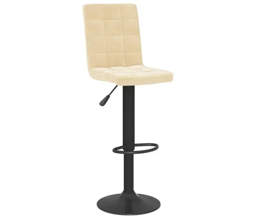 Baro Taburetės, 2Vnt., Kreminės Spalvos, Aksomas