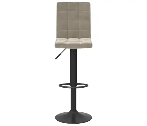 Bāra Krēsli, 2 Gab., Gaiši Pelēks Samts Vidaxl