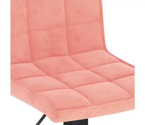Bāra Krēsli, 2 Gab., Rozā Samts Vidaxl