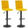 Bāra Krēsli, 2 Gab., Sinepju Dzeltens Samts Vidaxl