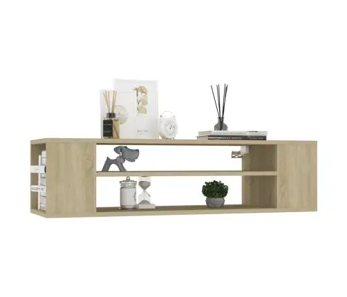 Piekarams Tv Skapītis, Ozolkoka Krāsa, 100X30X26,5 Cm Vidaxl