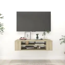 Piekarams Tv Skapītis, Ozolkoka Krāsa, 100X30X26,5 Cm Vidaxl