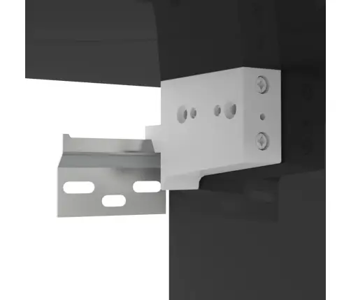 Seina Telerikapp, Kõrgläikega Must 102X35X35 cm Tehispuit
