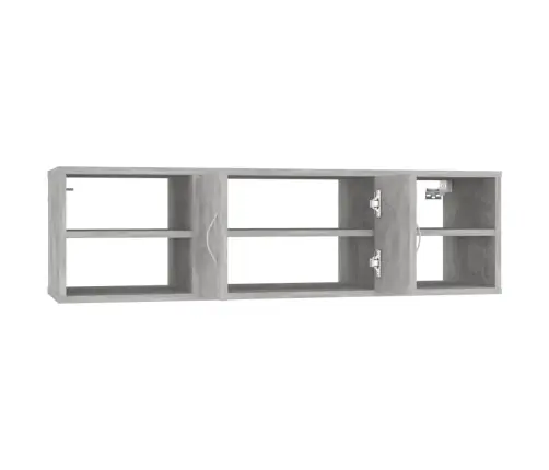 Sienas Plaukts, Betona Pelēks, 102X30X29 Cm, Inženierijas Koks Vidaxl