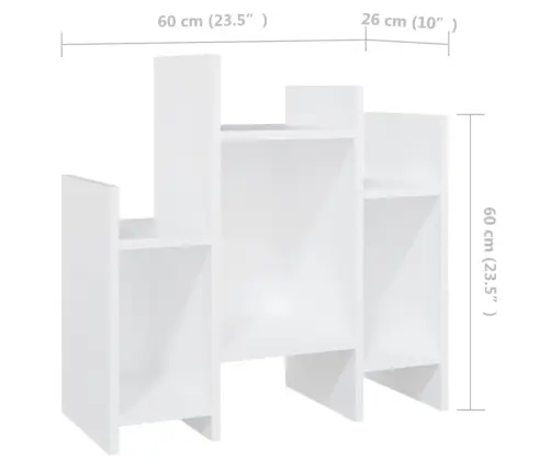 Skapītis, Balts, 60X26X60 Cm, Inženierijas Koks Vidaxl
