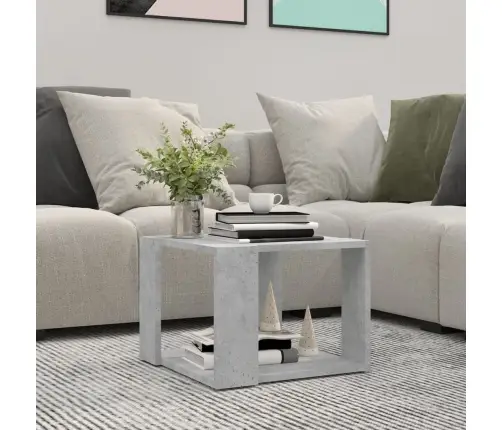 Kafijas Galdiņš, Betona Pelēks, 40X40X30 Cm, Inženierijas Koks Vidaxl