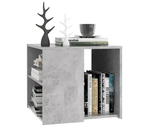 Galdiņš, Betona Pelēks, 50X50X45 Cm, Inženierijas Koks Vidaxl