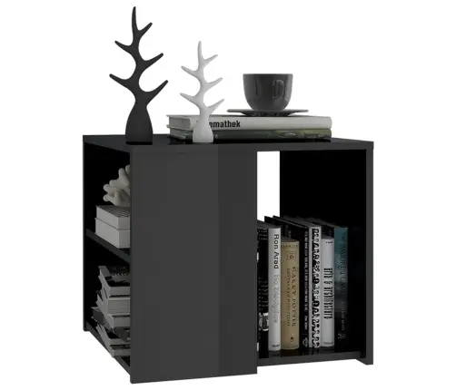 Galdiņš, Spīdīgi Pelēks, 50X50X45 Cm, Inženierijas Koks Vidaxl Galdiņš, Spīdīgi Pelēks, 50X50X45 Cm, Inženierijas Koks Vidaxl