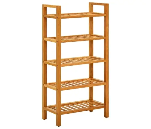 Batų Stovas Su 5 Lentynomis, 50X27X100cm Ąžuolo Masyvas