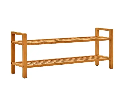 Batų Stovas Su 2 Lentynomis, 100X27X40cm Ąžuolo Masyvas