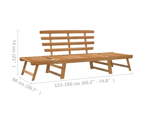 Dārza Sols, 190 Cm, Akācijas Masīvkoks Vidaxl