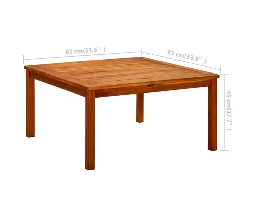 Sodo Kavos Staliukas, 85X85X45cm Akacijos Medienos Masyvas