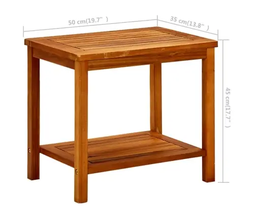 Kavos Staliukas, 50X35X45cm Akacijos Medienos Masyvas Kavos Staliukas, 50X35X45cm Akacijos Medienos Masyvas