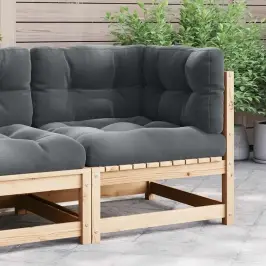 Dārza Stūra Dīvāns Ar Pelēkiem Matračiem, Priedes Masīvkoks Vidaxl Dārza Stūra Dīvāns Ar Pelēkiem Matračiem, Priedes Masīvkoks Vidaxl