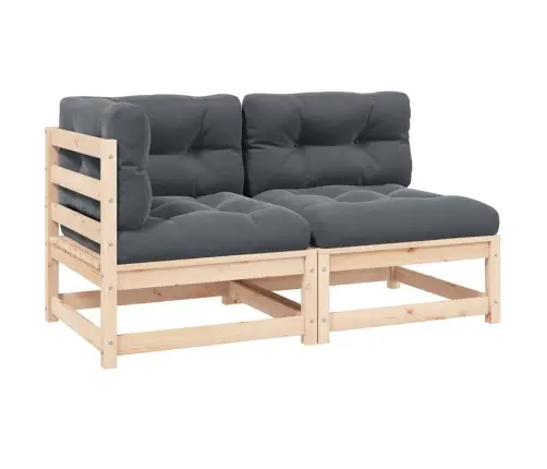 Sodo Komplektas Su Pagalvėlėmis, 2 Dalių, Pušies Masyvas