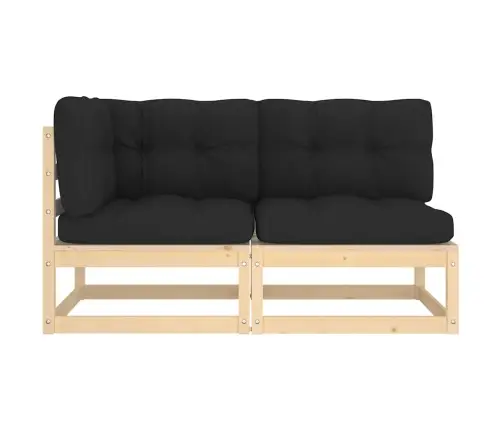 Sodo Komplektas Su Pagalvėlėmis, 2 Dalių, Pušies Masyvas