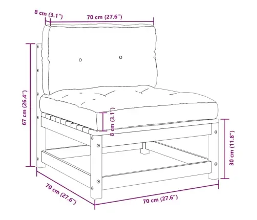 Sodo Komplektas Su Pagalvėlėmis, 2 Dalių, Pušies Masyvas