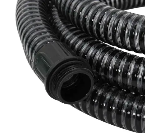 Siurbimo Žarna Su Žalvarinėmis Jungtimis, Juoda, 1,1", 15M, Pvc