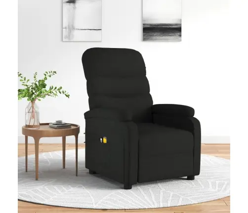 Elektrisks Masāžas Krēsls, Melns Audums Vidaxl