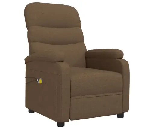 Elektrisks Masāžas Krēsls, Brūns Audums Vidaxl