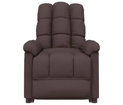 Elektrinis Atlošiamas Krėslas, Tamsiai Rudos Spalvos, Audinys