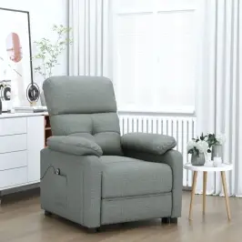 Elektrisks Atpūtas Krēsls, Atgāžams, Tumši Pelēks Audums Vidaxl