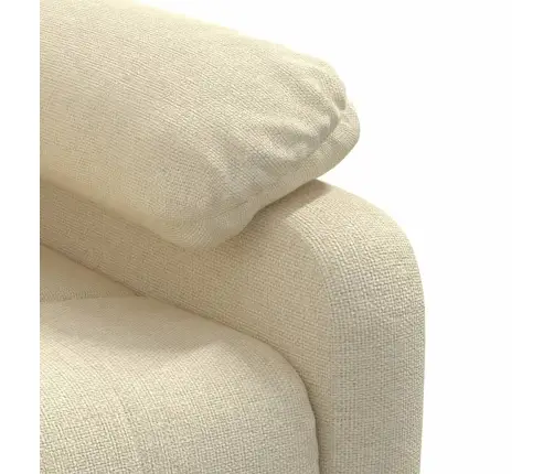 Elektrisks Atpūtas Krēsls, Atgāžams, Krēmkrāsas Audums Vidaxl