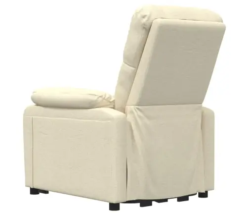 Elektriskais Masāžas Krēsls, Krēmkrāsas Audums Vidaxl