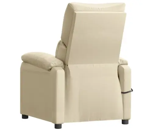 Elektriskais Masāžas Krēsls, Krēmkrāsas Audums Vidaxl