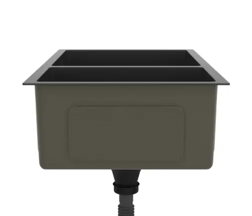 Virtuves Izlietne, Nerūsējošs Tērauds, Melna Vidaxl