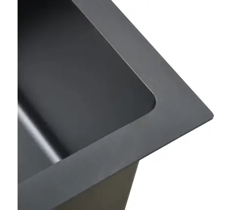 Virtuves Izlietne, Nerūsējošs Tērauds, Melna Vidaxl