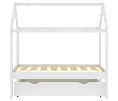 Lastevoodi Raam Sahtliga, Valge Männipuit, 70X140 Cm