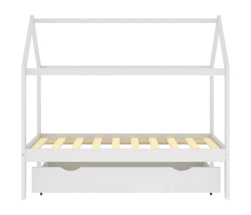 Bērnu Gultas Rāmis Ar Atvilktni, Priedes Masīvkoks, 80X160 Cm Vidaxl