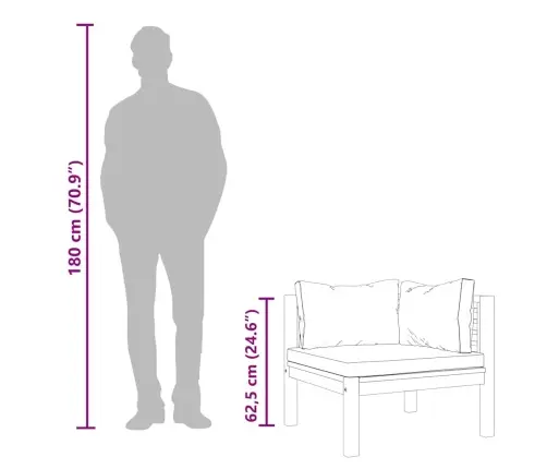 Kampinės Sofos Su Kreminėmis Pagalvėlėmis, 2Vnt., Akacija