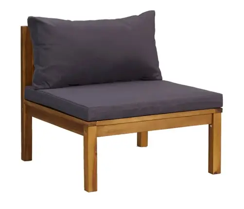 3-Daļīgs Dārza Mēbeļu Komplekts Ar Matračiem, Akācijas Koks Vidaxl