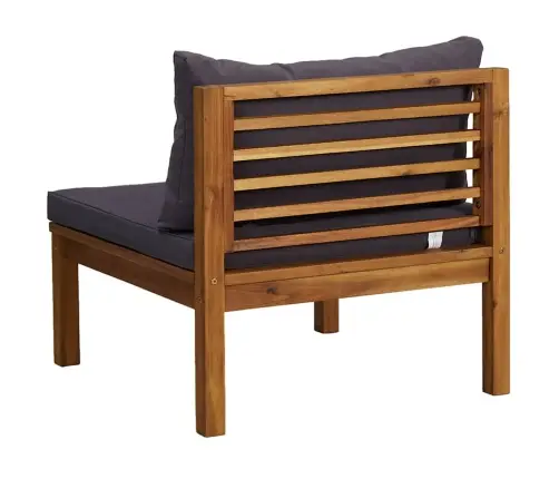 3-Daļīgs Dārza Mēbeļu Komplekts Ar Matračiem, Akācijas Koks Vidaxl