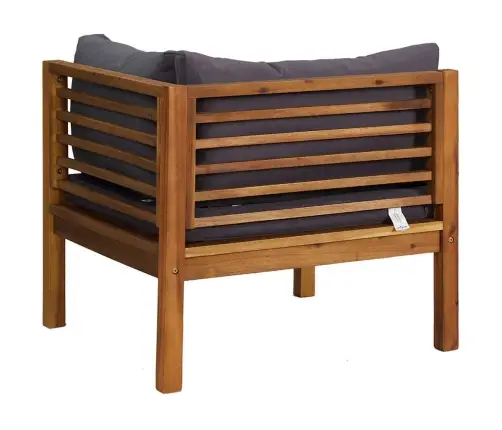 2-Osaline Diivanikomplekt Tumehallide Patjadega, Akaatsiapuit