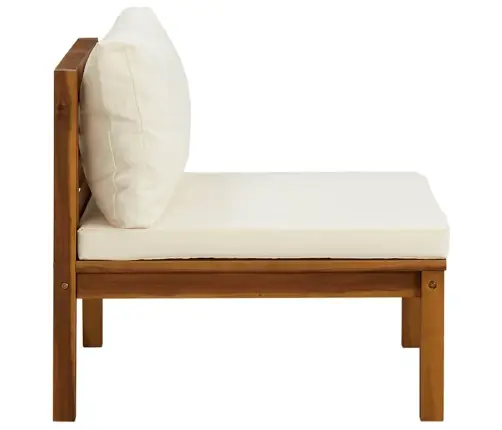 2-Osaline Aia Diivanikomplekt, Kreemjasvalge, Akaatsapuit