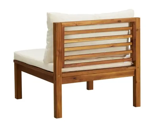 2-Osaline Aia Diivanikomplekt, Kreemjasvalge, Akaatsapuit