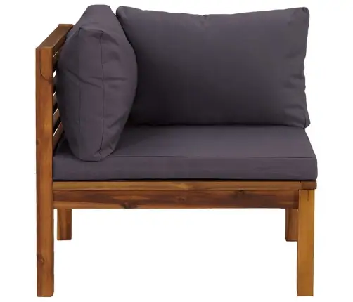 Modulinė Kampinė Sofa Su Tamsiai Pilkomis Pagalvėmis, Akacija