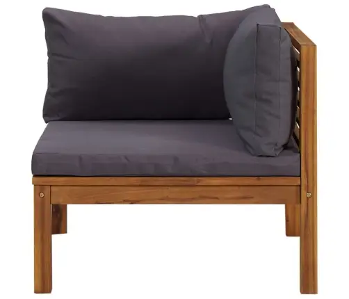 Modulinė Kampinė Sofa Su Tamsiai Pilkomis Pagalvėmis, Akacija