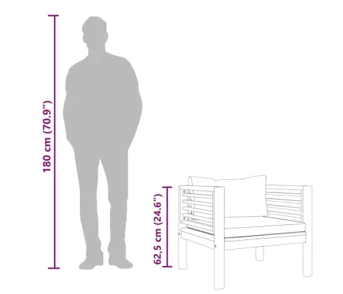 Dārza Krēsls Ar Krēmbaltiem Matračiem, Akācijas Masīvkoks Vidaxl