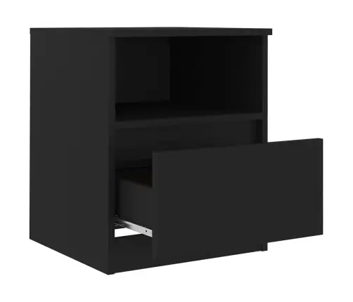 Naktsskapīši, 2 Gab., Melni, 40X40X50 Cm, Inženierijas Koks Vidaxl